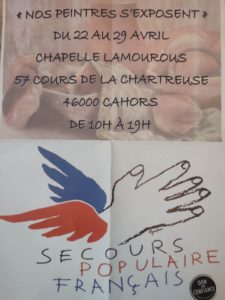 “Nos peintres s’exposent” du 22 au 29 avril avec le Secours Populaire de Cahors
