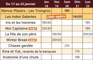 Programme du cinéma Louis Malle de Prayssac du 17 au 23 janvier 2024