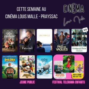 Cinéma Louis Malle de Prayssac, programme du 17 au 22 avril 2024