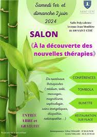 Salon “A la découverte des nouvelles thérapies”, samedi 1er et dimanche 2 juin à St Céré