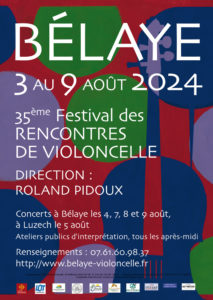 35ième Festival des Rencontres de Violoncelle de Bélaye